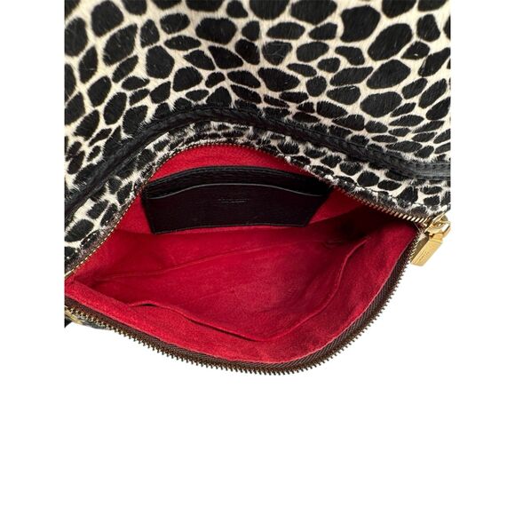 Hammitt VIP Medium Dapple Calf Hair Crossbody Black White Brushed Gold - Picture 7 of 16